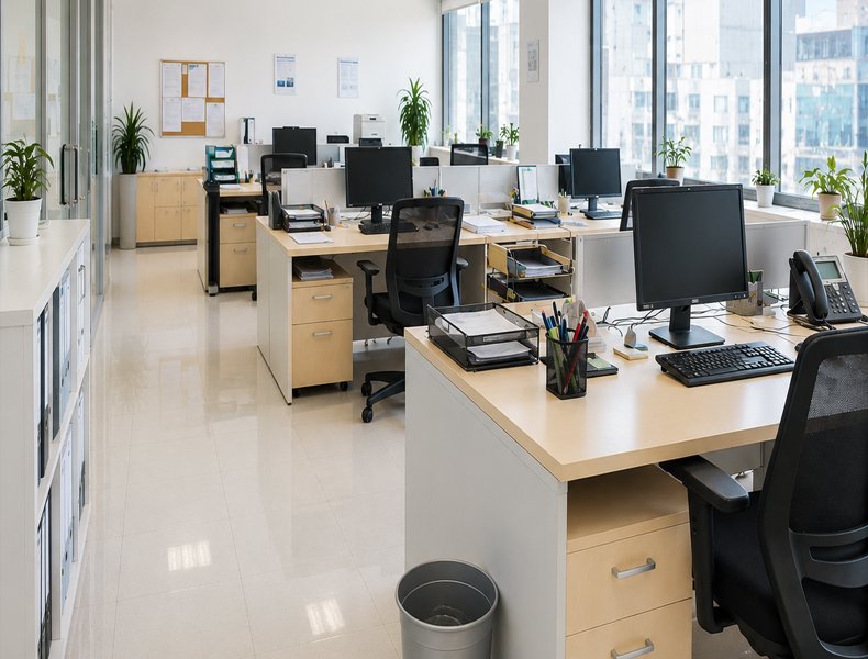 Resultado de limpieza profesional de oficina en Murcia